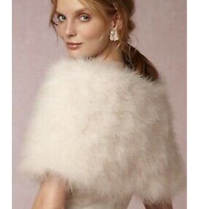 BHLDN Anthropologie Annabelle NYC Feather Topper